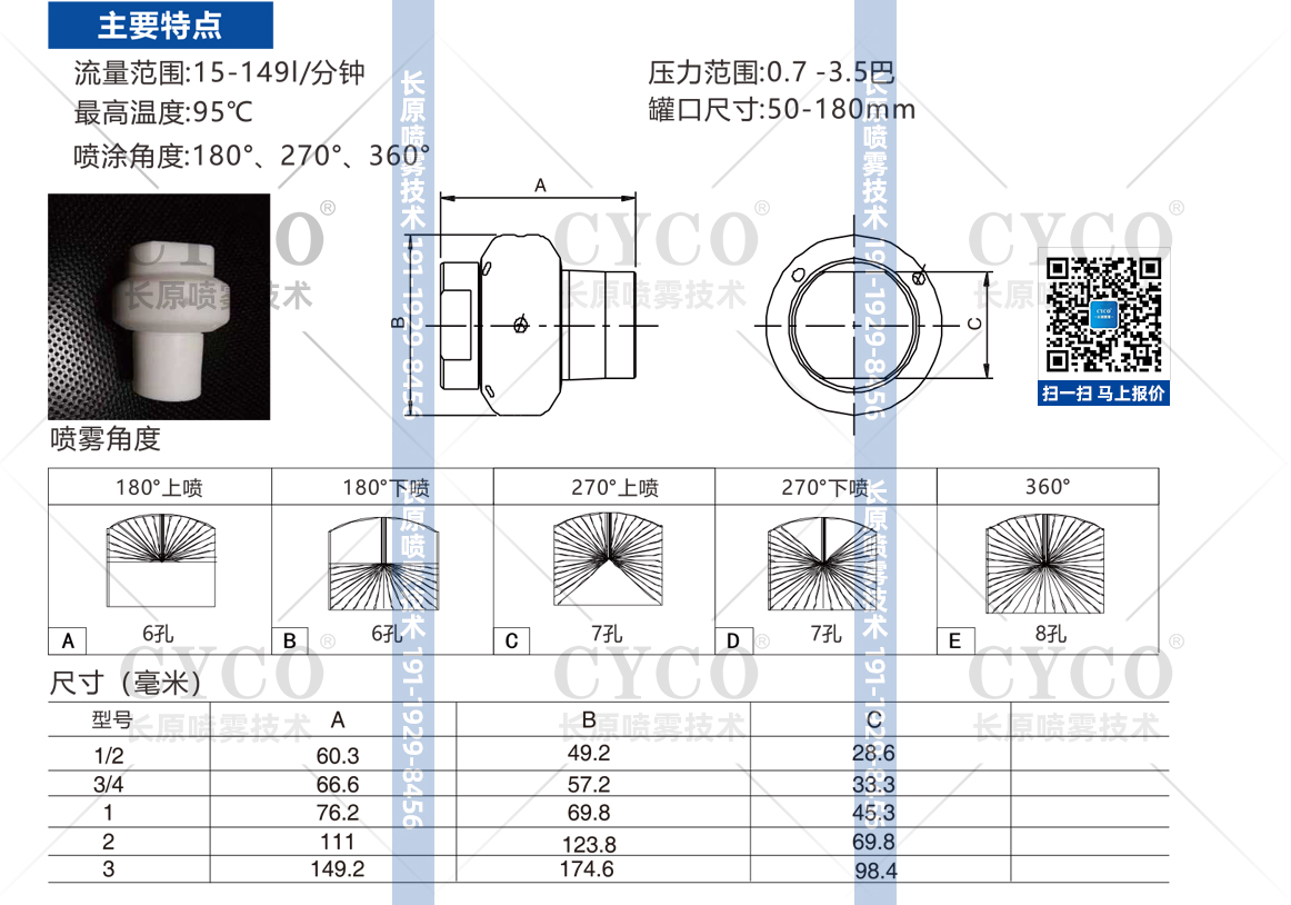 M-50四氟旋转清洗球(图1)